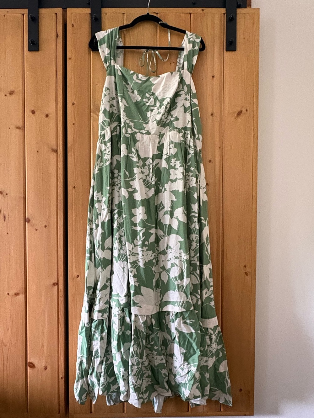 Baltic Born Green and White Floral Maxi Dress
